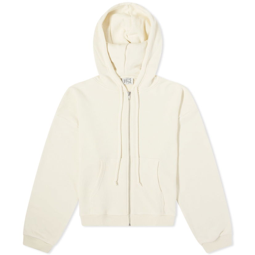 Dukserice Baserange Rim Zipped Hoodie With Pocket Bijela | FLRZH-PM-SP24-UDY