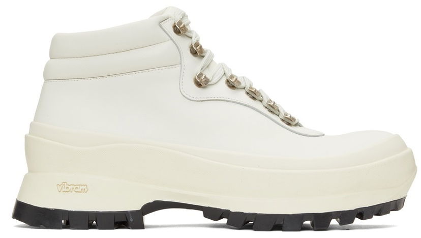 Tenisice i cipele Jil Sander Jil Sander Leather Hiking Boots Bijela | JP37001A_14513