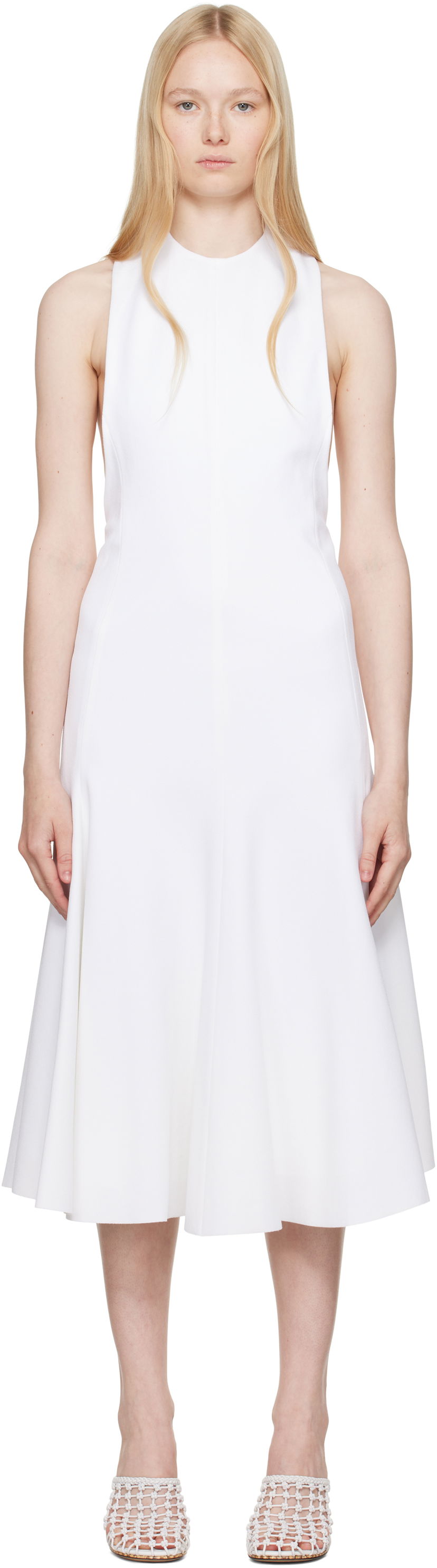 Haljina Jacquemus Jacquemus La Casa 'The Favola' Sleeveless Midi Dress Bijela | 25E251DR183-1667