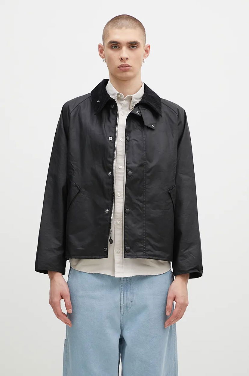 Vjetrovka Barbour Transport Wax Jacket Crna | MWX1678