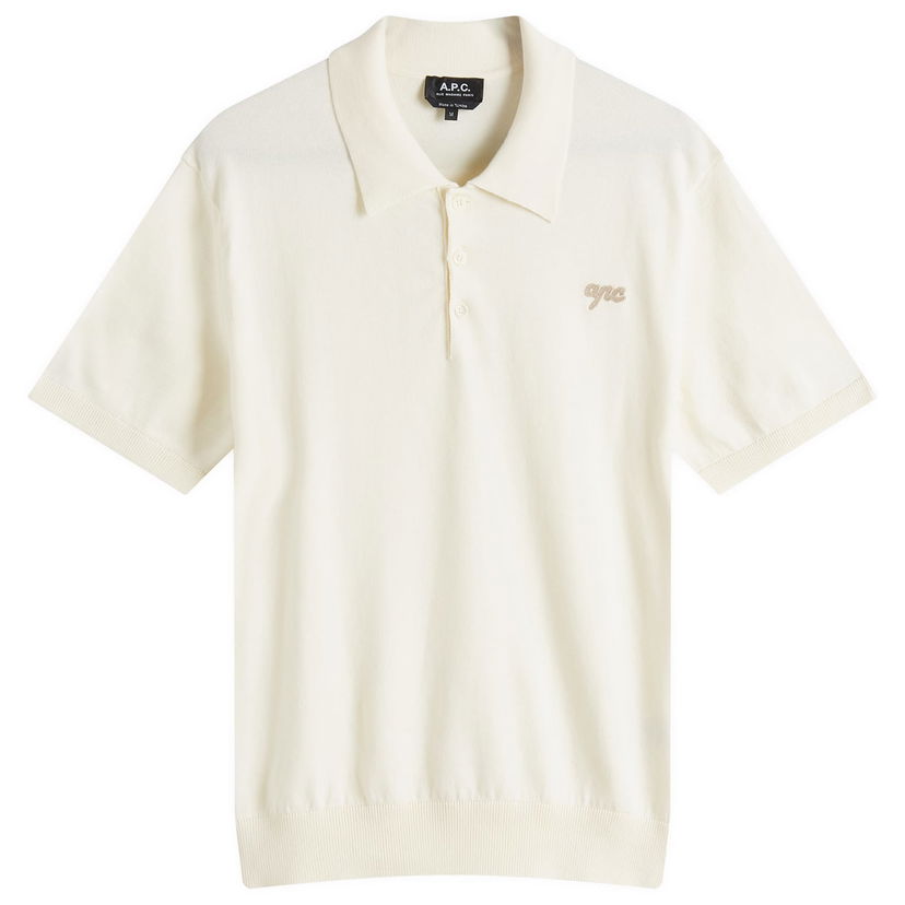 Polo majica A.P.C. A.P.C. Gregorio Knitted Polo Bijela | COGDK-H23393-AAC
