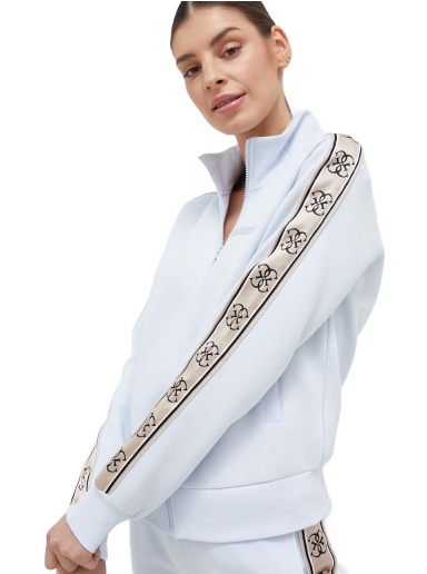 Dukserice GUESS Britney Full Zip Sweatshirt Plava | V2YQ16.KB3P2