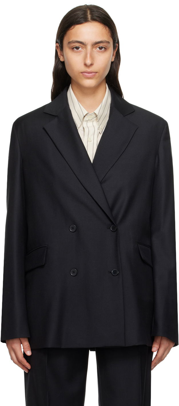 Jakna Loulou de Saison Loulou de Saison Donau Double-Breasted Blazer Crna | NEW DONAU
