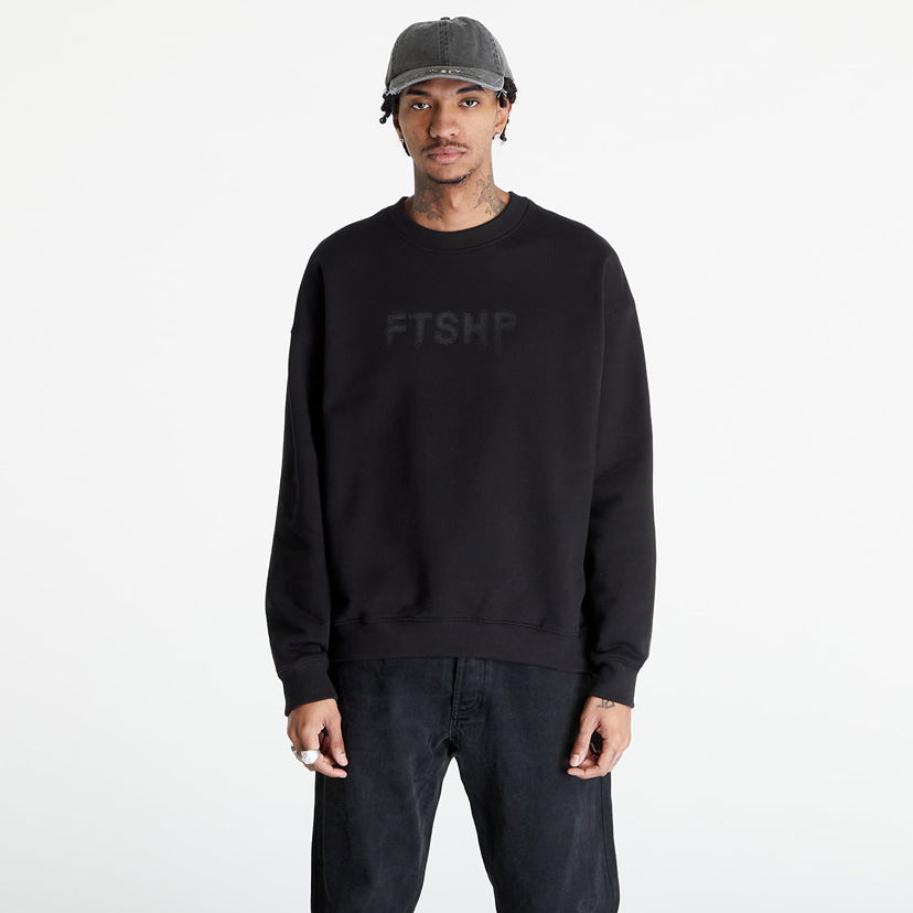 Dukserice Footshop FTSHP HALFTONE CREWNECK SWEATSHIRT UNISEX Crna | FTSHP_297