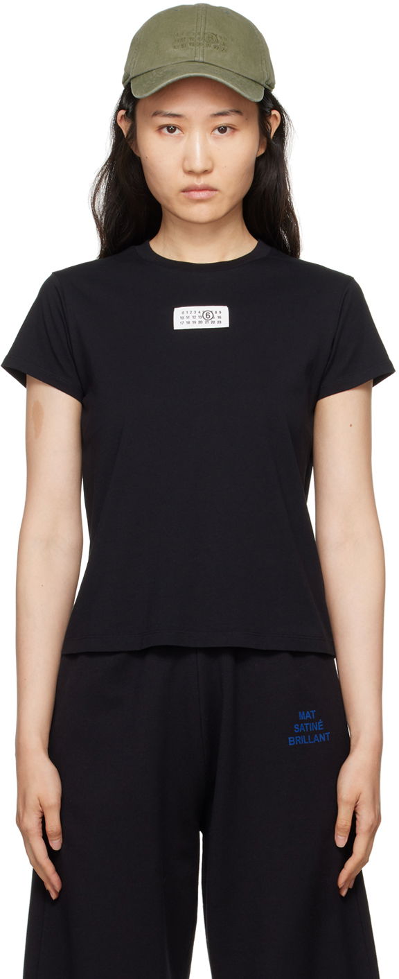 Majica kratkih rukava Maison Margiela MM6 Black Print T-Shirt Crna | S52GC0327 S24312