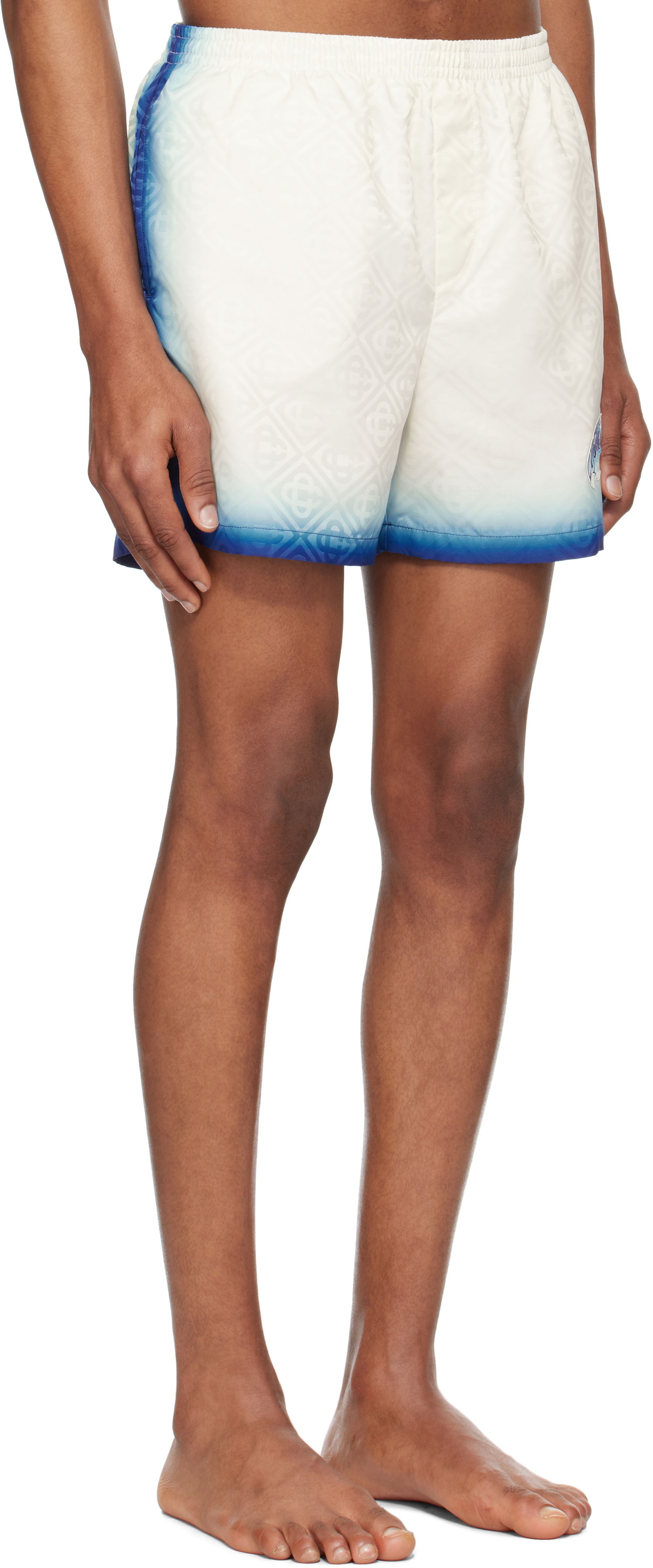 Kupaći kostimi Casablanca Casablanca Printed Jacquard Monogram Swim Shorts Bijela | MS25-TR-224-01, 1