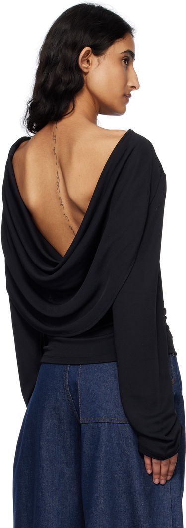 Džemper Jacquemus Jacquemus 'The Croisière' Gathered Long Sleeve Blouse Crna | 25E251TO121-1026, 2
