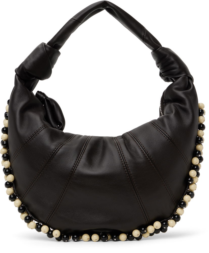 Ručna torbica LEMAIRE Lemaire Beaded Mini Fortune Croissant Bag Crna | BG0152 LL095