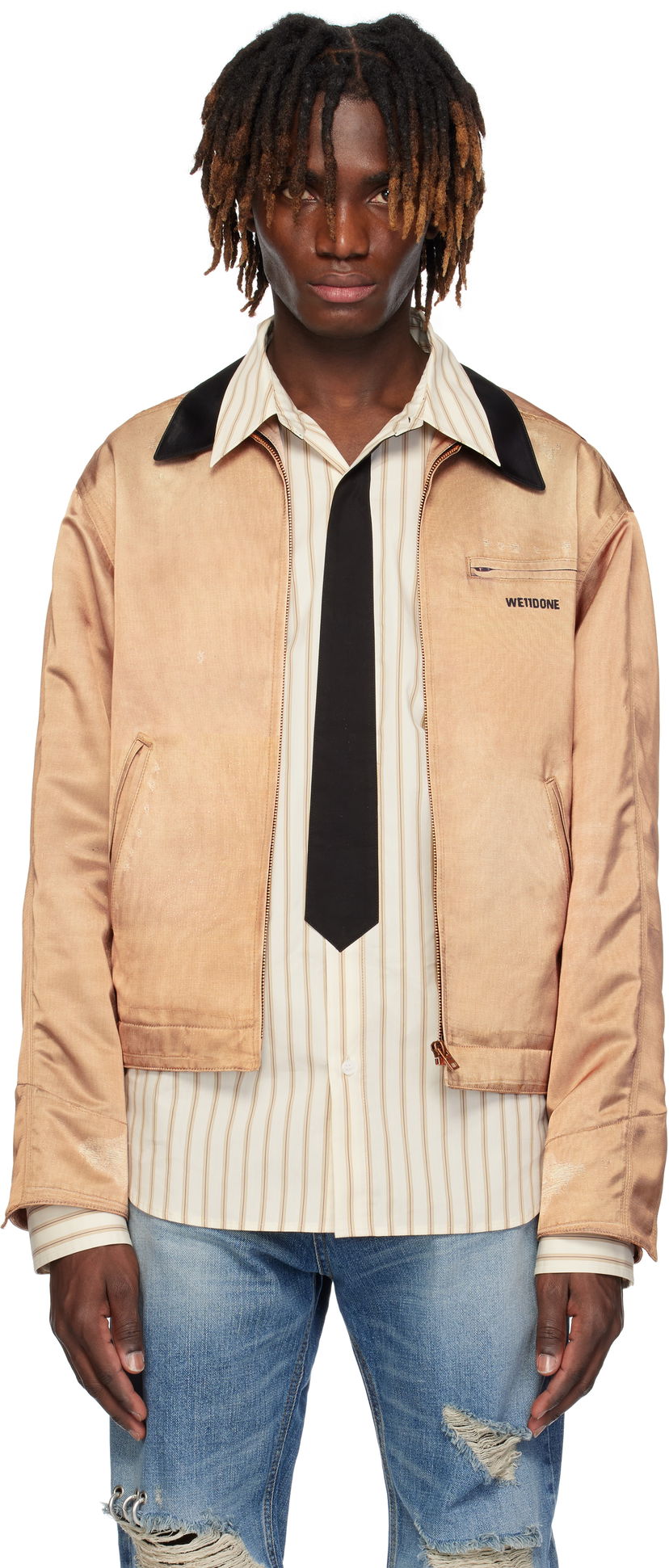 Bomber jakna We11done We11done Printed Work Jacket Smeđa | WD-JK0-25-038-M-BG