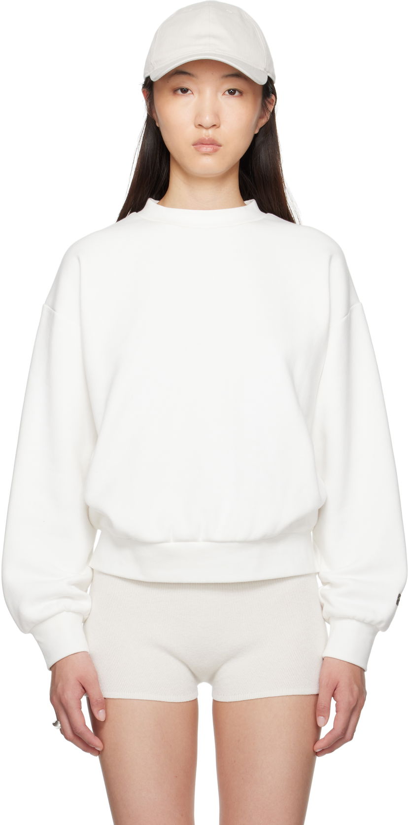 Dukserice Fear of God Fear of God ESSENTIALS Classic Fit Crewneck Sweatshirt Bijela | 192SP255554FW