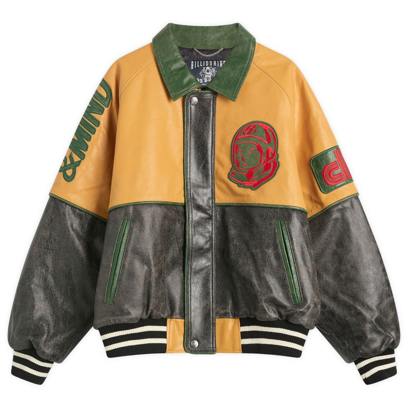Bomber jakna BILLIONAIRE BOYS CLUB Billionaire Boys Club Cracked Leather Varsity Jacket, Size Medium Višebojno | B25303-MUL