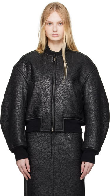 Bomber jakna Alexander Wang Alexander Wang Cropped Leather Bomber Jacket Crna | 1WC1252627, 0
