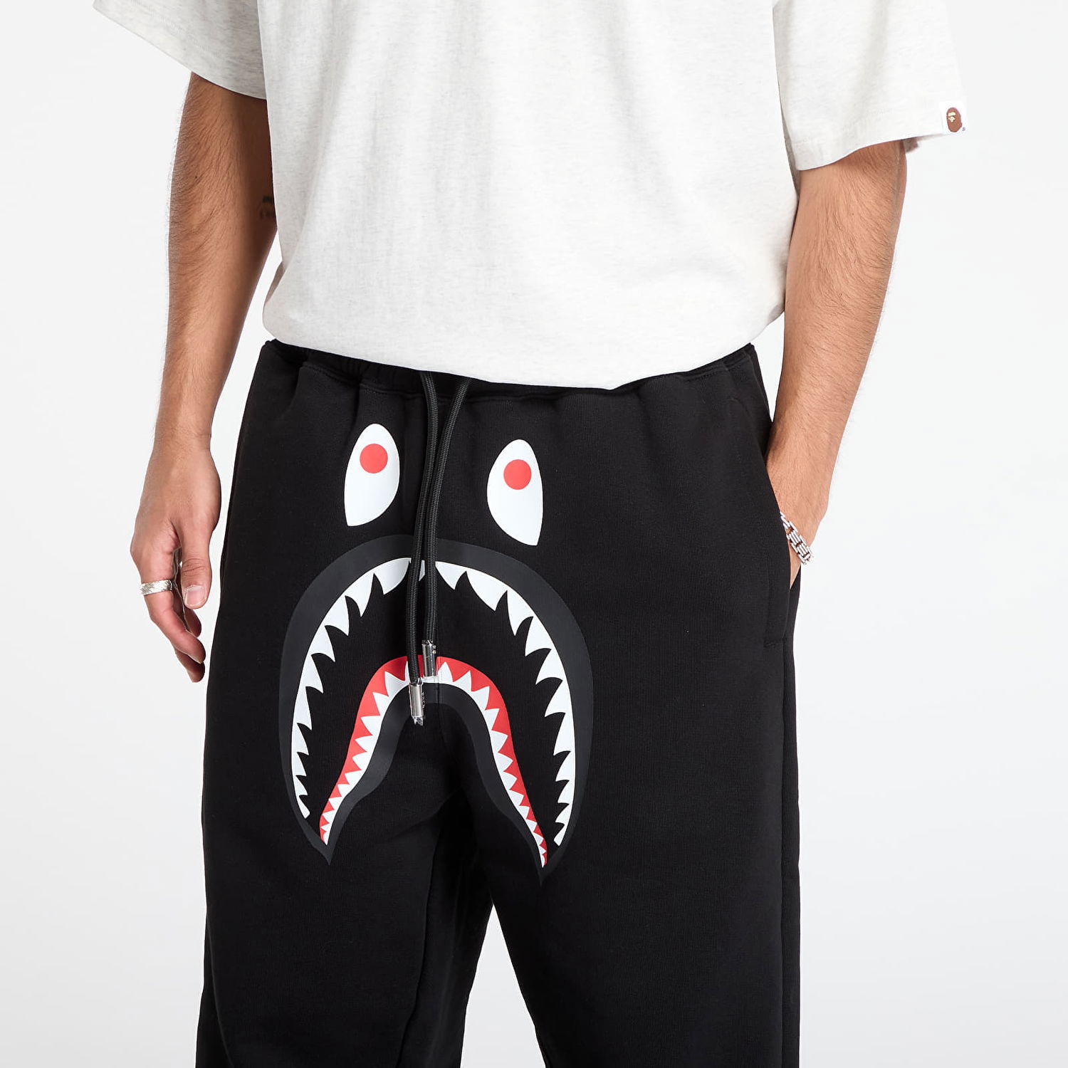Trenirka BAPE Shark Relaxed Fit Sweat Pants XXL Crna | 001PTL801321MBLK, 1