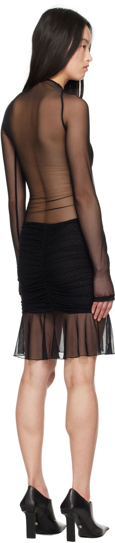 Haljina Versace Versace Jeans Couture Crystal Mini Dress Crna | E78HAO971_EJ0192, 2