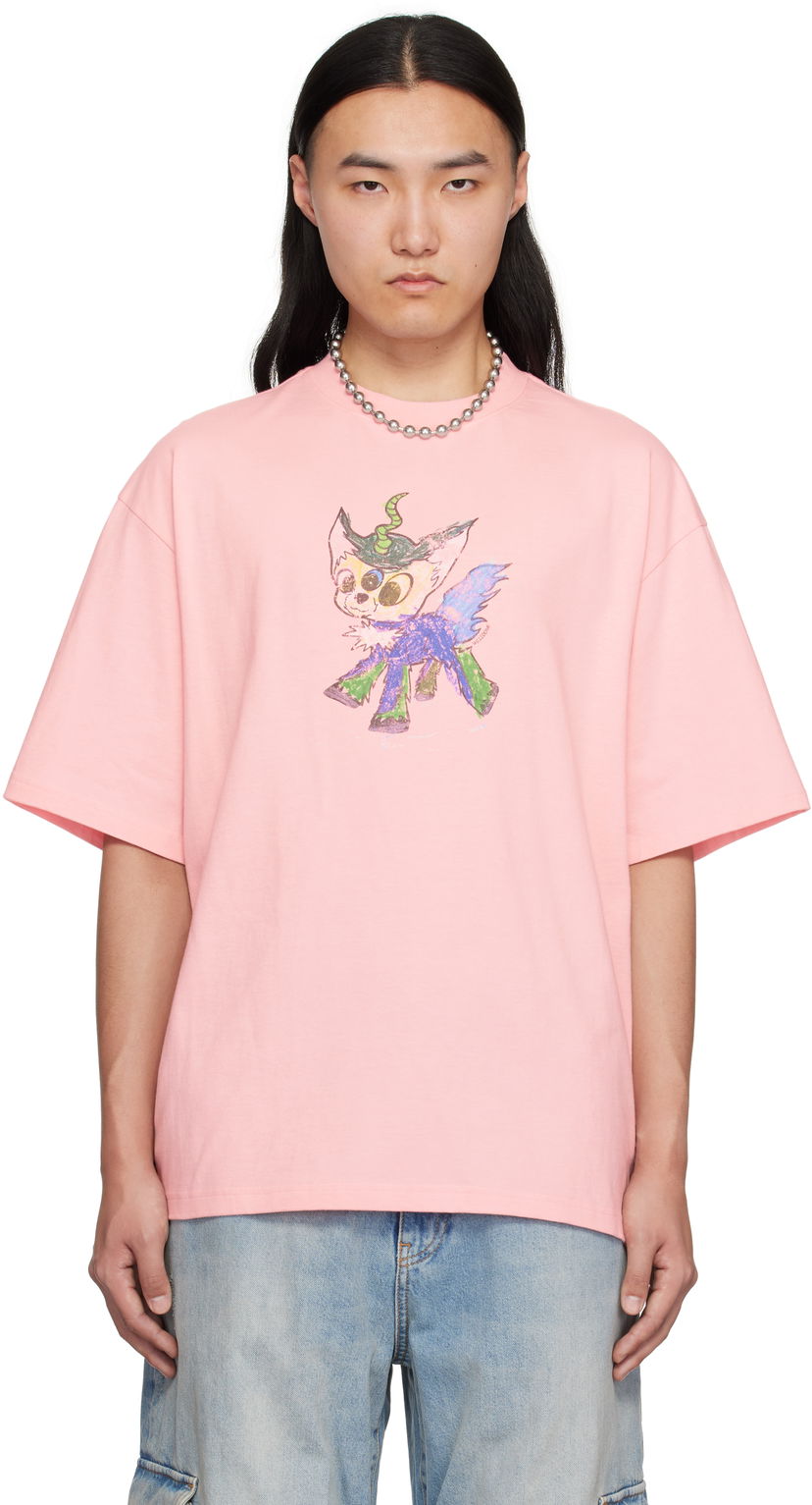 Majica kratkih rukava We11done We11done Jeff Monster Drawing T-Shirt Ružičasta | WD-TT0-25-744-U-PK
