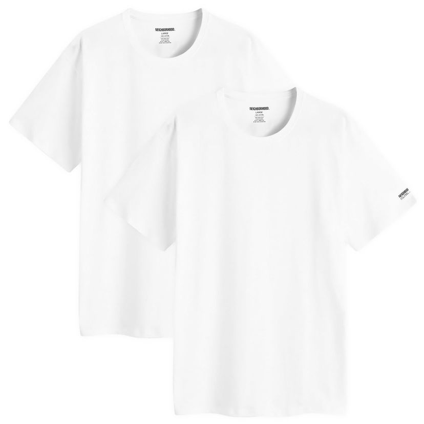 Majica kratkih rukava Neighborhood Classic 2-Pack T-Shirt, Size Large Bijela | 251QTNH-UWM01-WHT