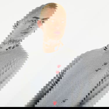 Majica kratkih rukava Comme des Garçons PLAY Long Sleeve Logo Print T-Shirt UNISEX Grey Siva | AXT339 grey, 3