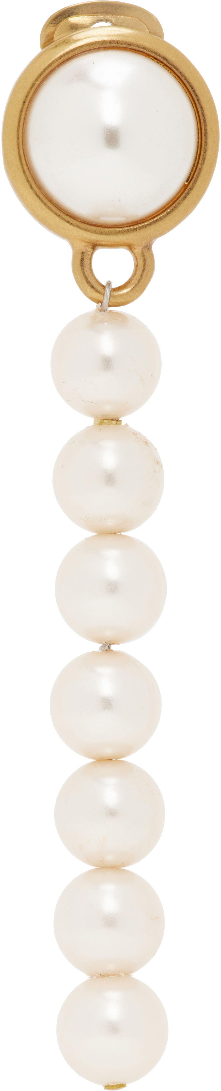 Naušnice Moschino Moschino Faux-Pearl Drop Earring Bijela | 25121913584151006