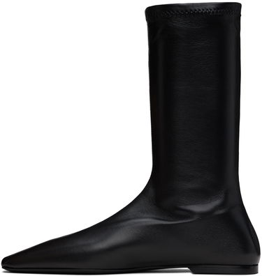 Odjeća TOTEME TOTEME 'The Sock' Stretch Leather Boots Crna | 244-WAS0160-LE0089, 2
