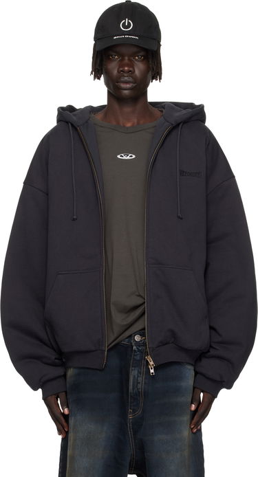 Dukserice VETEMENTS VETEMENTS Puffed Oversized Zip-Up Hoodie Crna | UH76ZU860B, 0