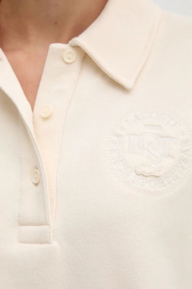 Dukserice Lacoste Women's Beige Polo Neck Sweatshirt Bež | SF2641, 4