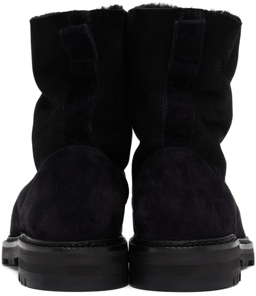 Odjeća Manolo Blahnik Manolo Blahnik Tomosa Suede Shearling Boots Crna | 324-2781, 1