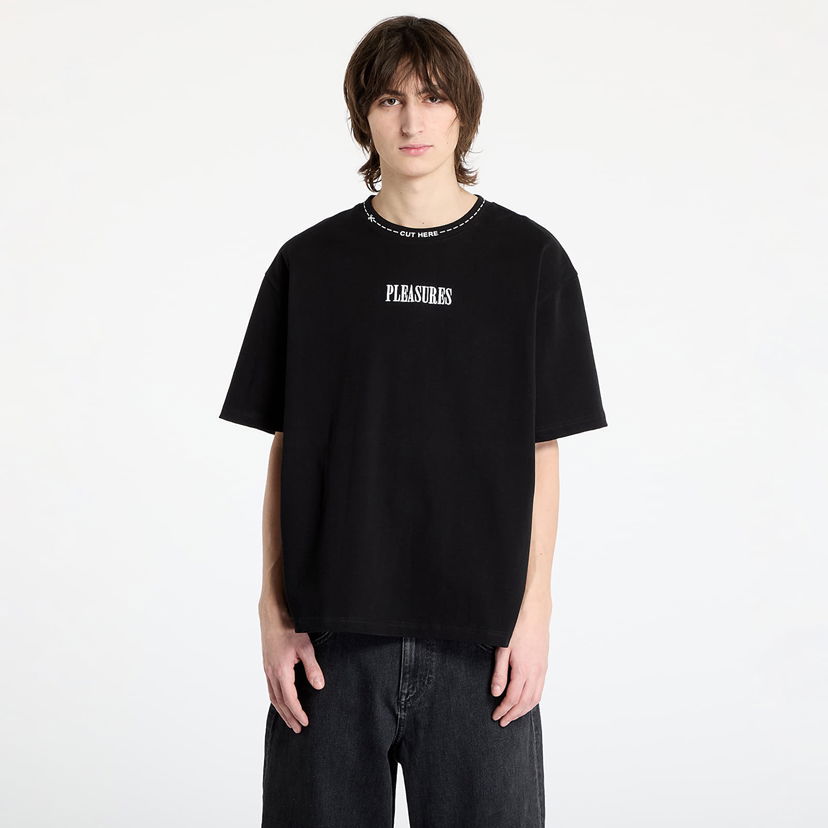 Majica kratkih rukava Pleasures PLEASURES Cut Here Heavyweight T-Shirt Crna | P25SP027 BLACK
