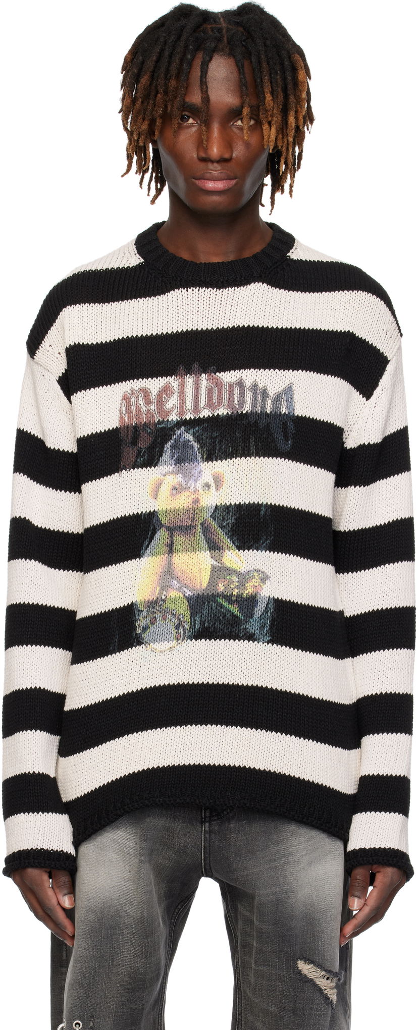 Džemper We11done We11done Punk Teddy Striped Sweater Višebojno | WD-KT0-25-655-U-IV