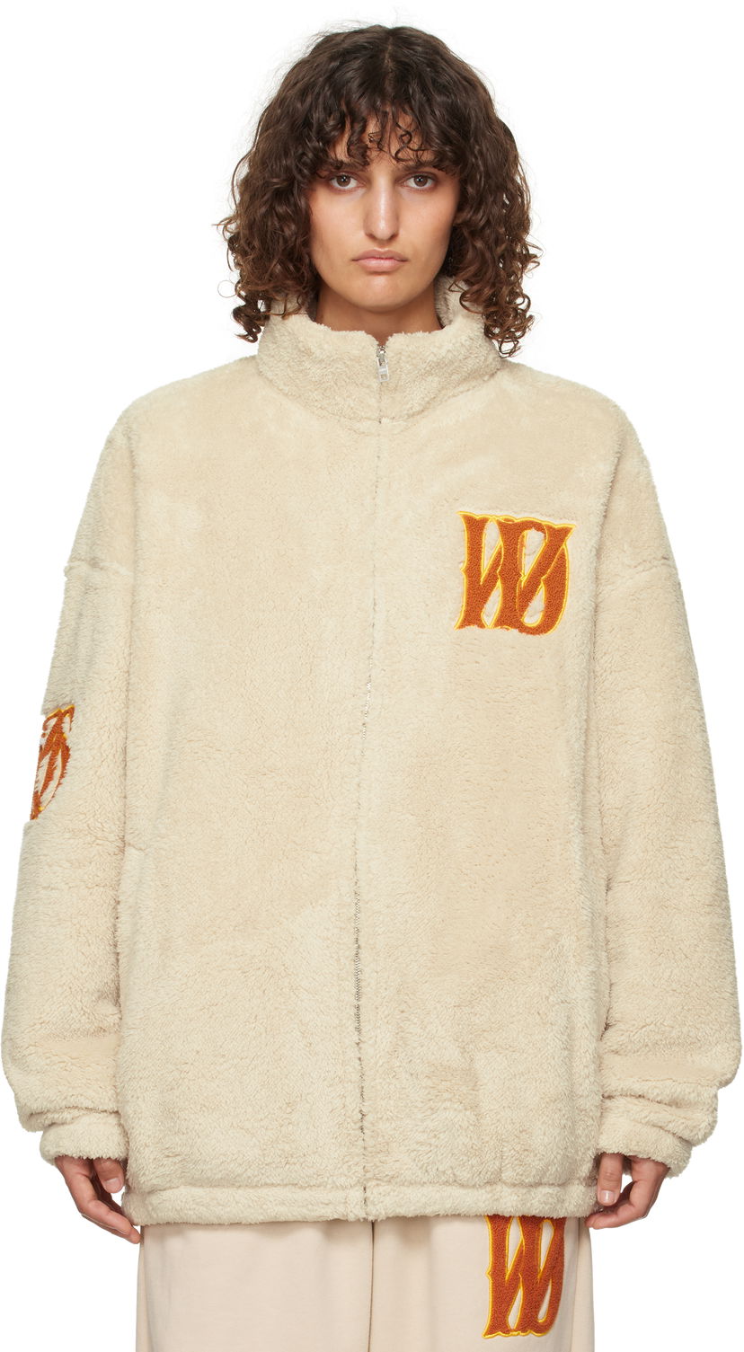 Dukserice We11done We11done Bouclé Logo Fleece Jacket Bež | WD-TJ3-24-821-U-BG