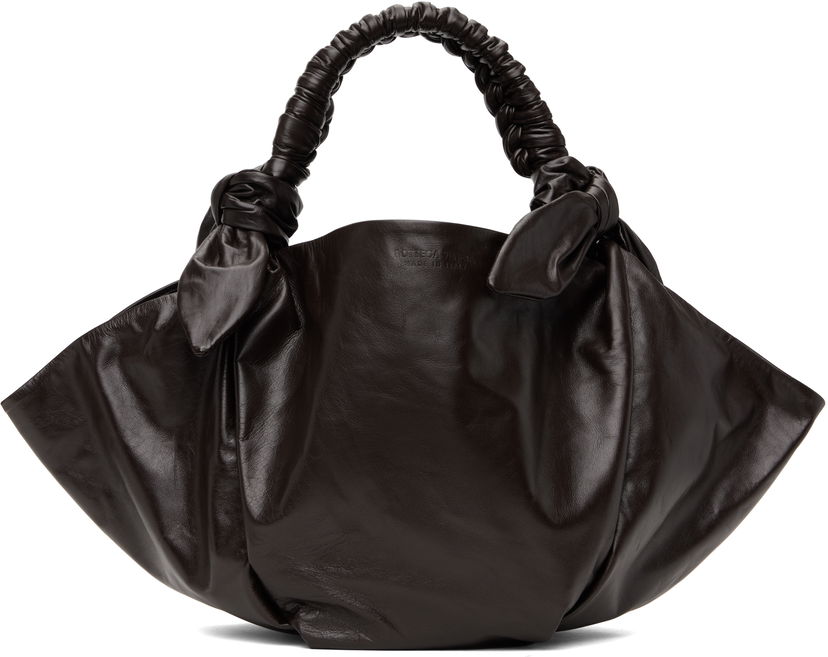 Tote bag Bottega Veneta Leather Knotted Shoulder Bag Smeđa | 796263 VA9A8