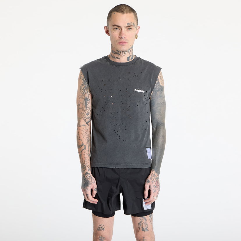Majica bez rukava Satisfy Satisfy MothTech Distressed Muscle Tee Siva | 11005-AB-SAB