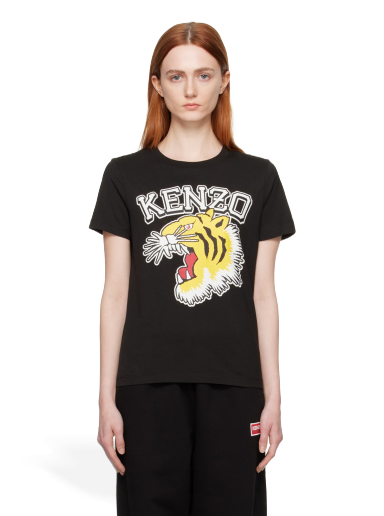 Majica kratkih rukava KENZO Paris Varsity Jungle Crna | FD62TS0844SO