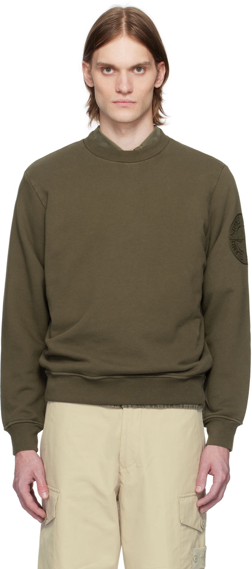 Džemper Stone Island Stone Island Cotton Fleece Sweatshirt Zelena | K1S15 6100026 S0122