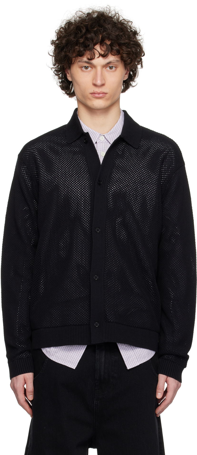 Džemper Represent Clo Long Sleeve Mesh Knit Cardigan Crna | MLM3829