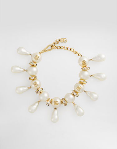 Ogrlica Dolce & Gabbana Maxi-necklace With Spheres, Teardrop Accents And Dg Logo Višebojno | WNR2E3W1111W0111, 0