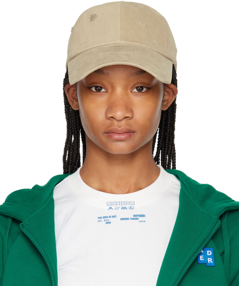 Kapa ADER ERROR Distressed Cotton Twill Cap Bež | BN01SSHW0201BG
