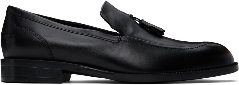 Tenisice i cipele BOSS BOSS Tassel Leather Loafers Crna | 50531305