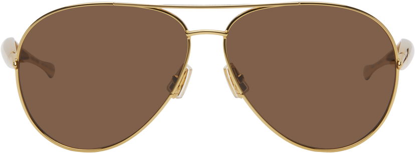 Sunčane naočale Bottega Veneta Bottega Veneta Sardine Navigator Sunglasses Smeđa | BV1305S-007