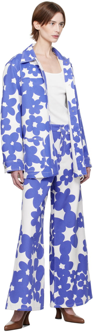 Jakna Marni Marni Dillies Print Jacket Plava | JKMA0347S0 UTC462, 4