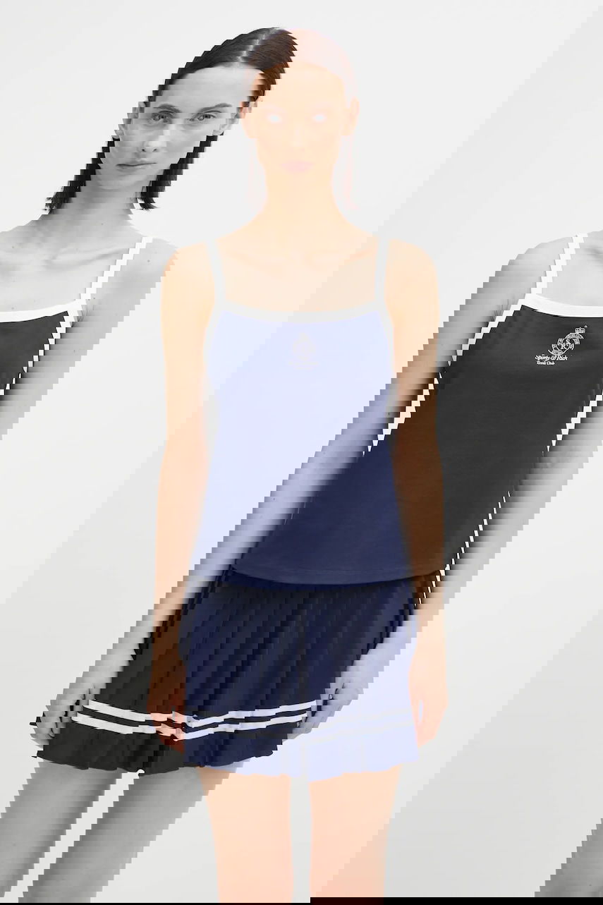 Majica bez rukava Sporty & Rich Crown Tennis Pique Tank Tamnoplava | TO079621304BL107, 0