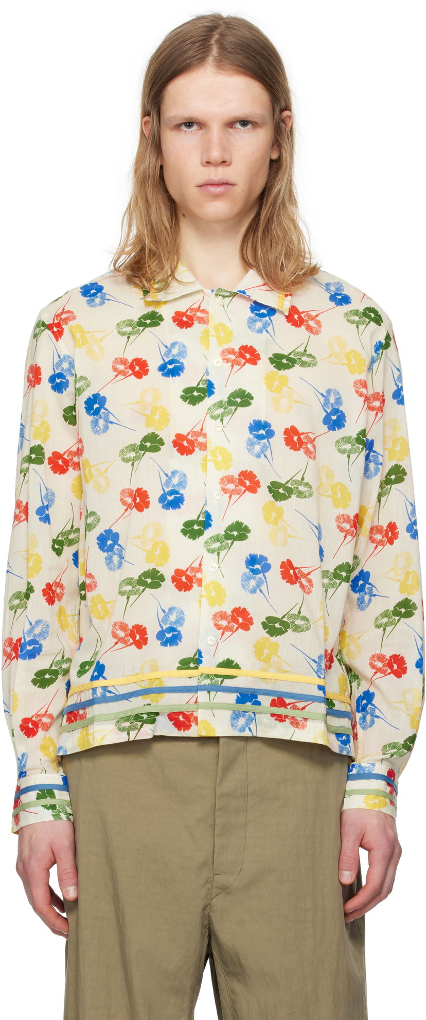 Košulja Bode Bode Flower Stamp Long Sleeve Shirt Višebojno | MRS25SH011