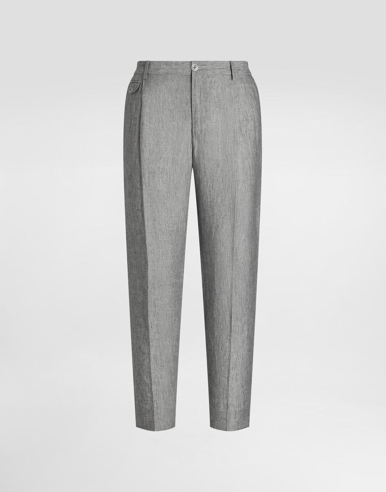 Hlače Dolce & Gabbana Dolce & Gabbana Washed Linen Canvas Cropped Trousers Siva | GV4EETFU4MFS8290, 0
