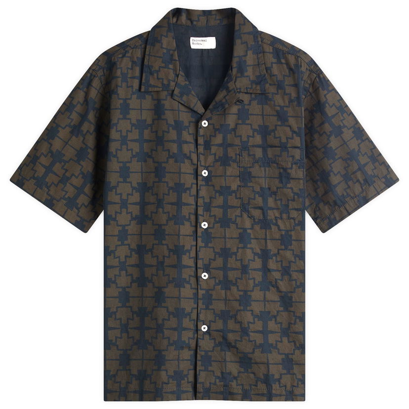 Košulja Universal Works Milta Print Road Shirt, Size X-Large Tamnoplava | P32045-NVY