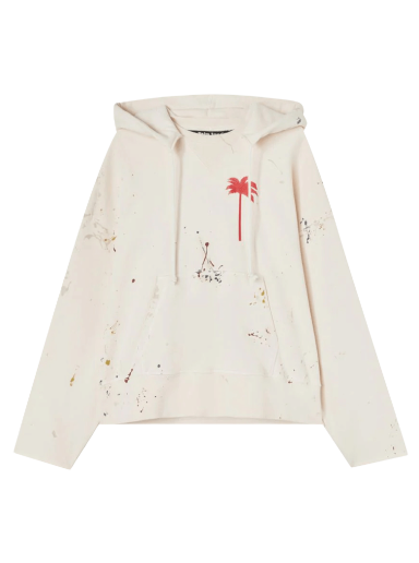 Dukserice Palm Angels PxP Painted Raw Cut Hoodie Bijela | PMBB104S22FLE0010325
