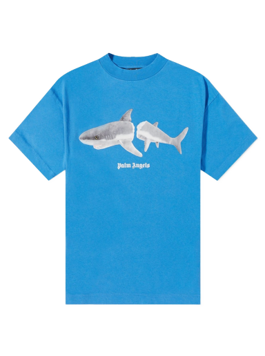 Majica kratkih rukava Palm Angels Shark Tee Plava | PMAA001S22JER0114501