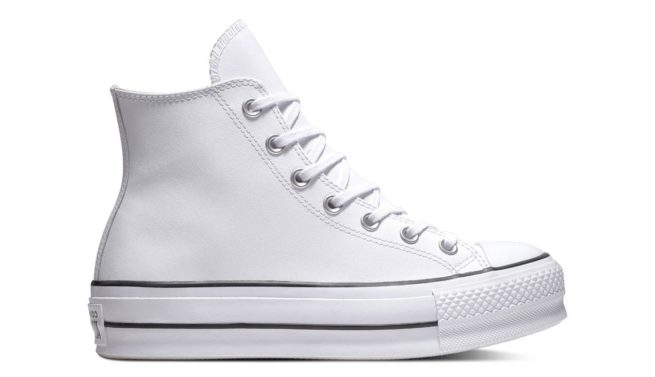 Tenisice i cipele Converse Chuck Taylor All Star Platform Leather High-Top Bijela | 561676C, 1