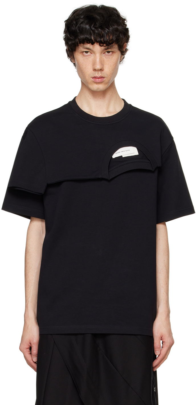 Majica kratkih rukava Feng Chen Wang Feng Chen Wang Double Collar T-Shirt Crna | FF12TSH715B