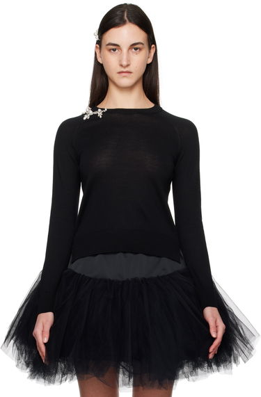Džemper Simone Rocha Simone Rocha Classic Wool Pullover Crna | KMK22B 0647, 0