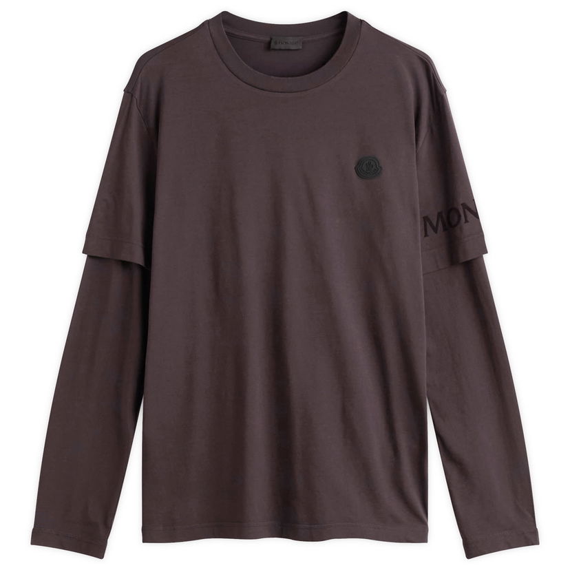 Majica kratkih rukava Moncler Double Layer Long Sleeve T-Shirt, Size Large, by Moncler Smeđa | 8D000-08-89AYW-250
