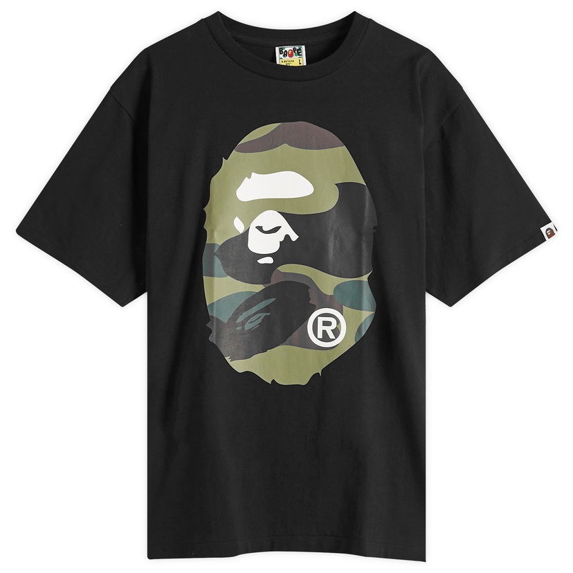 Majica kratkih rukava BAPE Giant 1St Camo Big Ape Head T-Shirt, Size Large Crna | 001TEL301015M-BGN